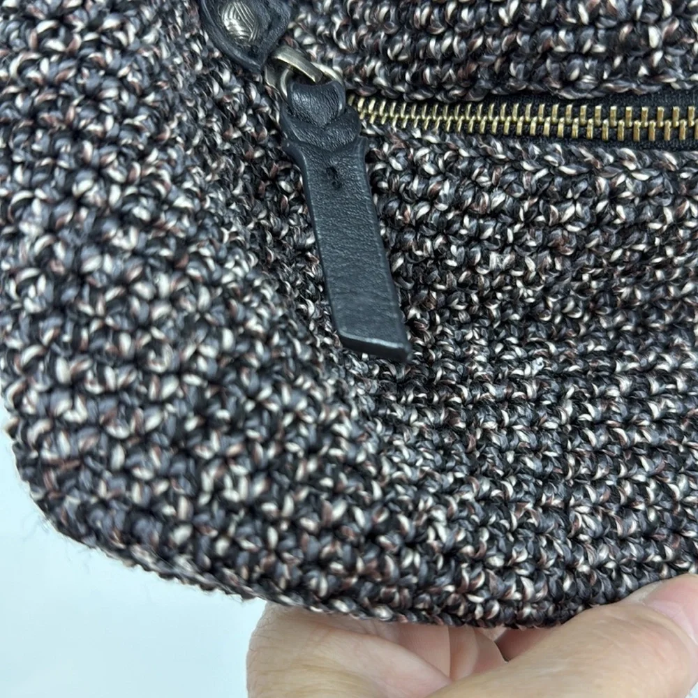The Sak Indio Crochet : black /white Urban Static Hobo Shoulder Bag